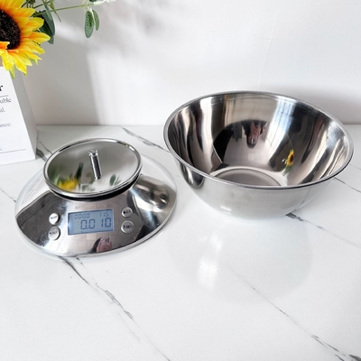 5kg/1g Maximum Weight Recommendation Digital All Stainless Steel Balance Kitchen Scale for Food and Electronic Weighing