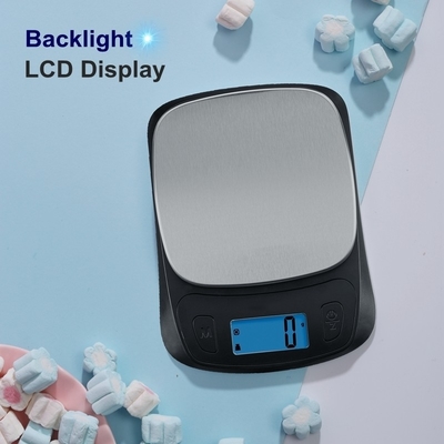 Camry Stainless Steel Smart 5kg/1g Digital Kitchen Balance Touch Button Weighing Scales for Weight Measuring and Balance