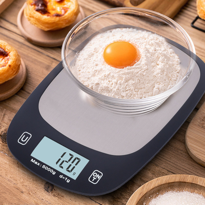 Solid Pattern Type Stainless Steel Electronic Kitchen Scale 5kg 11lb Weight Measuring Tool with Patented Technology