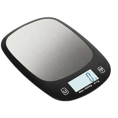 High End Electronic Weighing Sensitive 5kg Stainless Steel Kitchen Food Baking Scale ROUND Measuring for Perfect Results