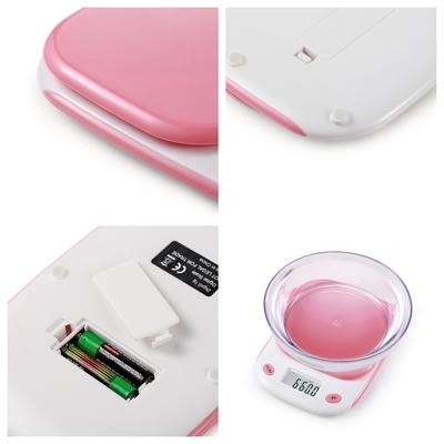 3kg/0.1g Mini Digital Kitchen Scale with Lid ABS Plastic Smart Battery Food Balancing Machine
