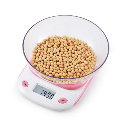 3kg/0.1g Mini Digital Kitchen Scale with Lid ABS Plastic Smart Battery Food Balancing Machine