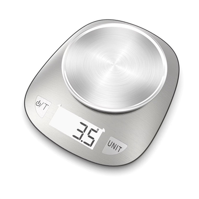 Veidt ROUND 5kg Stainless Steel Food Scale Smart Food Weight Scale Digital Kitchen Scale Battery Operated and ROUND Design