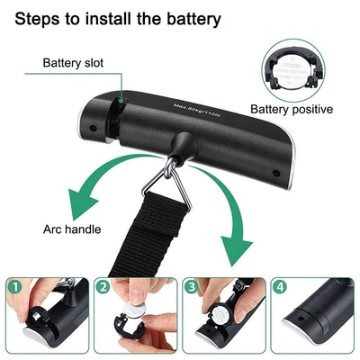 110 lb/50 kg Portable Electronic Digital Luggage Scale Battery Powered for Accurate and Convenient Suitcase Weighing