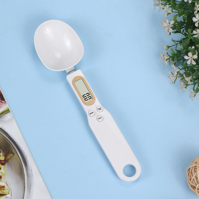 Disposable Batteries Electronic Kitchen Scale Spoon Portable LCD Display Digital Measuring Coffee Food Scale Plastic
