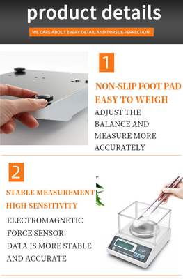 LCD Display High Precision 0.001g Jewelry Gold Gram Balance Scale Customizable Kitchen Scale Stainless Steel ABS Plastic