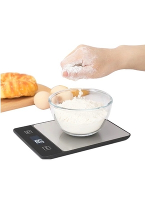 10kg Capacity Stainless Steel Digital Kitchen Scale with 1g Division Precise Food Weighing in Grams and Ounces