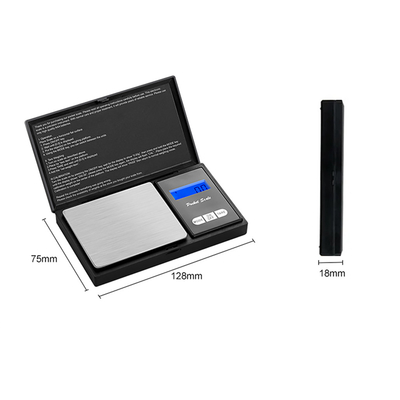 ABS Stainless Steel Precision Mini Electronic Pocket Scale for Jewelry 0.01g Diamond LCD Display Battery Powered 12 Months