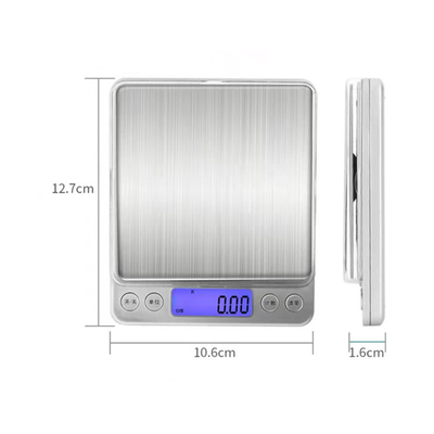 Portable and Accurate Santwell Portable Digital Gram Scale 12.7*10.6*1.6cm Size ±0.03g Tolerance Multiple Weighing Types