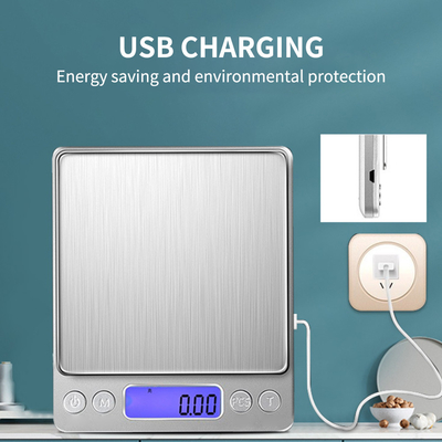 Accurate 0.1g USB Charging Digital Jewelry Pocket Scale Portable Gold Scale with LCD Display and Battery Power Source