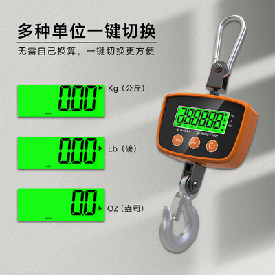 Weiheng 500KG Portable Electronic Crane Scale Digital LCD Display ABS Plastic Stainless Steel Customizable Industrial Scales