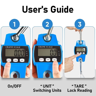 ABS stainless steel 660 lb Digital Hanging Scale 300 kg Mini Crane Scale LCD/LED Display Hooks for Farm Hunting Fishing Outdoor OEM Customizable