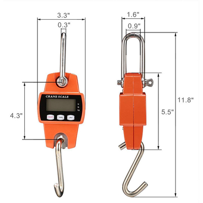 100kg 150kg 200kg 300kg Cast Aluminum Case Digital Hanging Crane Weighing Scale for Farm Hunting Fishing J R OCS Handheld