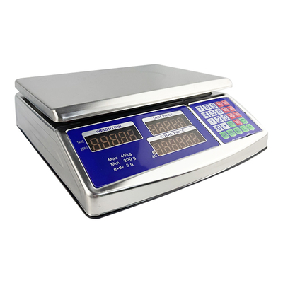 30kg Digital Stainless Steel LCD Bench Scale ACS Computing Weight Scale 40kg 35kg 30kg 15kg 6kg Fruit Balance 1g Display