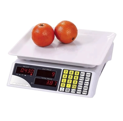 Supermarket Pricing 30kg Digital Counting Scale with LED Display Kg/G/Lb/Oz Stainless Steel Plate 0.1g Accuracy ABS ODM