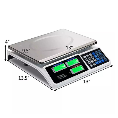 Supermarket Pricing 30kg Digital Counting Scale with LED Display Kg/G/Lb/Oz Stainless Steel Plate 0.1g Accuracy ABS ODM