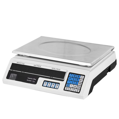 40kg Commercial Table Scale for Fruit Store Accurate Weighing Platform Plastic Stainless Steel Electronic Components