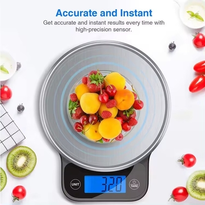 High Accuracy Digital Kitchen Electric Food Weight Measuring Machine Smart Nutrition with Battery Power Source