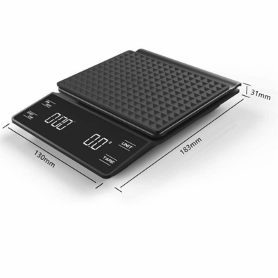 Smart Electronic Digital Kitchen Scales Stainless Steel Food Scale 5kg 10kg Capacity with LCD Display and Battery Power