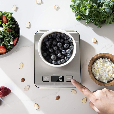 304 Stainless Steel Food Kitchen Scale Digital Display for Weight Loss Baking Cooking Coffee and Meal Prep With Scale Tray