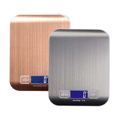 Digital Display Precise Rectangle Stainless Steel Kitchen Scale for Electronic Food Measurement Range 5kg 15kg Battery