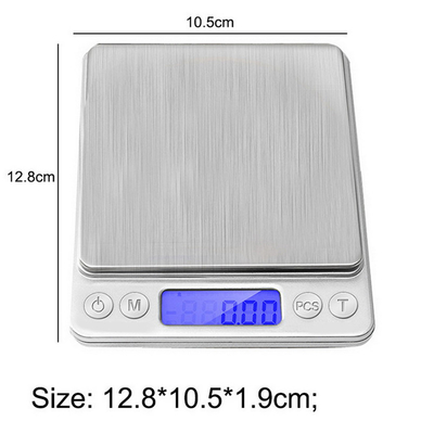 Caterers Canteens Precision LCD Electronic Jewelry Scale 0.01g/0.1g/500g/1kg Digital Weight Measuring Balance for Kitchen Tea Baking Jewelry