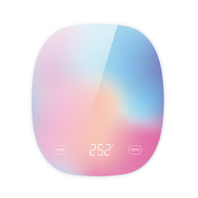 Weight Measuring 1g/0.1oz Division Digital Food Kitchen Scale with Tare Function and Easy Clean Tempered Glass Platform