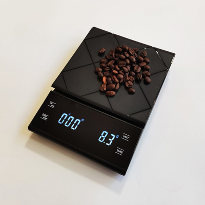 3KG/0.1g Kitchen LCD Digital Coffee Scale with Timer Hand Punch Drip Coffee Features 5KG Household Scale Battery Powered