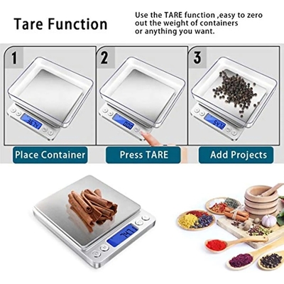 LCD Display Small Digital Kitchen and Jewelry Scale for Weight Measuring in Household