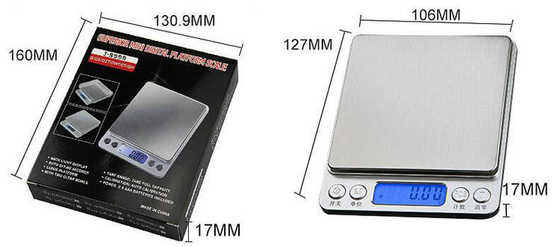 High Accuracy 500G/0.01G Precision Digital Gold Scale Customizable Logo and Package with USB Rechargeable AAA Batteries