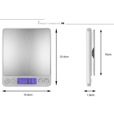 Stainless Steel LCD Display Digital Scale for Small Domestic Kitchen Roasted Coffee Maximum Weight Recommendation 300g/500g