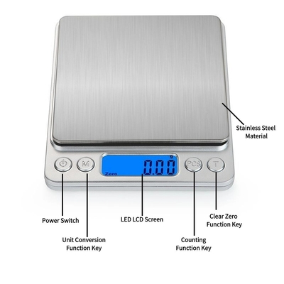 0.1g 0.01g Precision Stainless Steel Mini Digital Electronic Balance Weighing Scale for Accurate Electronic Weighing