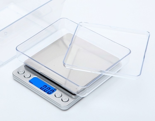 Digital 500g/0.01g Mini Basic LCD Kitchen Scales Button Battery Yes WITH LID 2kg 3kg Small USB Charging Steel Surface Food Scale