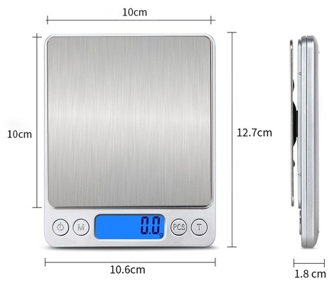 1kg Colorful Digital Kitchen Scale 1000g 2000g 3000g by 0.1g 500g 0.01g for Accurate and User-Friendly Food Weighing