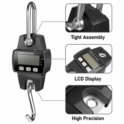 OEM/ODM Supported Portable Mini Crane Scale with 300 kg 660 lb Capacity ABS Stainless Steel Material and LED LCD Display