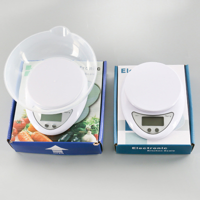 Digital Display Durable Food Kitchen Scale High Precision 5kg 7kg 10kg Weight Measurement Battery Operated Plastic Display