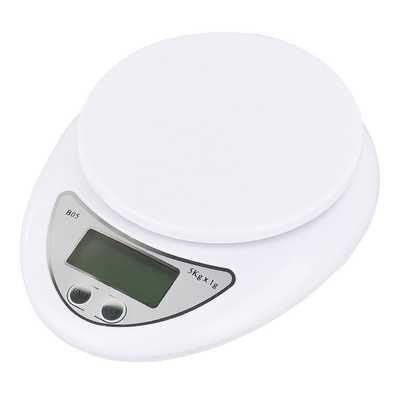Digital Display Durable Food Kitchen Scale High Precision 5kg 7kg 10kg Weight Measurement Battery Operated Plastic Display