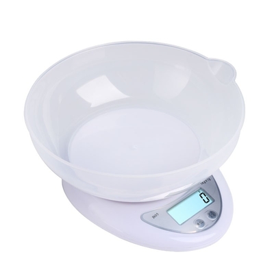 White 50KG Capacity Digital Kitchen Scale with Large Bowl Unit g/oz/lb/kg High Qualit