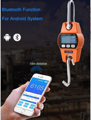 300kg Hanging Crane Scale with Bluetooth Function and LED/LCD Display ABS Stainless Steel Grey Color OEM/ODM Customized