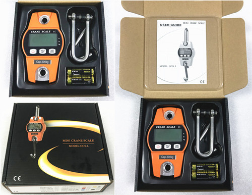 30kg-300kg Capacity OCS Mini Bluetooth Digital Hanging Crane Scale with LED/LCD Display and OEM/ODM Customization Support