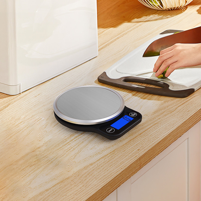 5kg/11lb Maximum Weight Recommendation Mini Digital Kitchen Scale with Battery Power Source and Backlit LCD Display