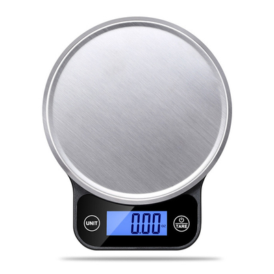 Digital Display Portable ABS Stainless Steel 5kg 1g Kitchen Scale with Lid and Tare Function Compact Design