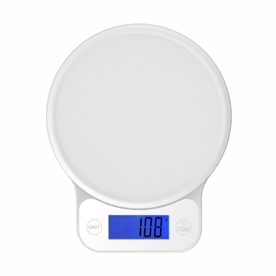 CE ROHS FCC BQB Certified 5KG Capacity Digital Kitchen Scale with 1g Division and Electronic Platform Design Technology