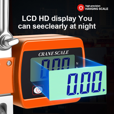 2023 Digital Crane Scale 300kg Electronic Industrial Hanging Scale Unit kg lb N Power Supply 3*AA