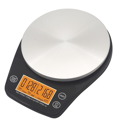 3kg/0.1g LCD Electronic Scales ROUND ABS Stainless Steel Kitchen Timer Balance 3kg/0.1g Coffee Maker Weighing Scale Home