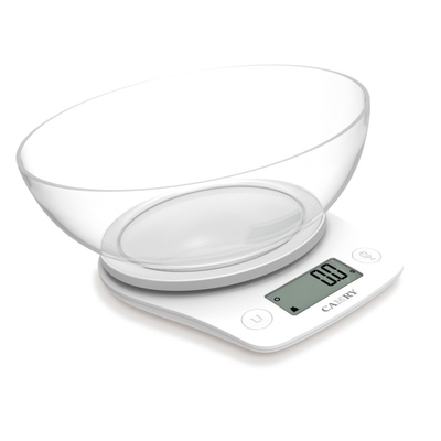 OEM Customized Kitchen Scale with Bowl for Baking Cooking 5kg/11lb LCD Display Size 58x27mm Plastic Multiple Units
