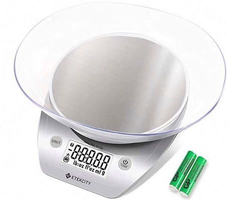 Crackle Glaze 0.1g Food Kitchen Scale Bowl Digital Grams and Ounces for Weight Loss Baking Cooking and Keto