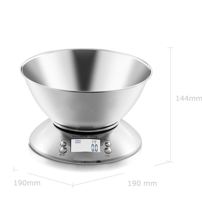 Battery Power 2x1.5V AAA Battery 5kg Electronic Stainless Steel Digital Kitchen Scale for Precise and Accurate Measurements