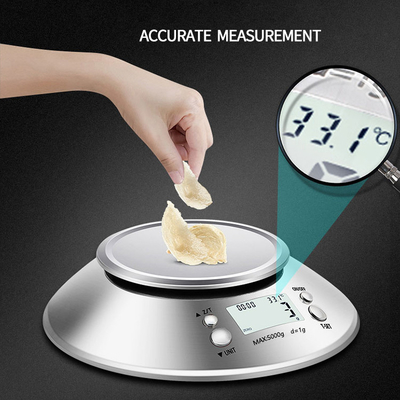 254*85*27 mm Stainless Steel High Accuracy Electronic Digital Kitchen Weight Scale with 5kg Maximum Weight Recommendation