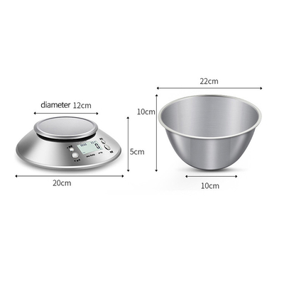 254*85*27 mm Stainless Steel High Accuracy Electronic Digital Kitchen Weight Scale with 5kg Maximum Weight Recommendation